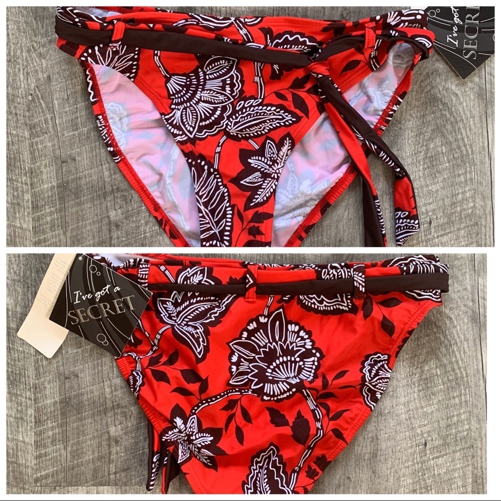 NWT Tropical Honey Floral Hipster Bikini Bottoms